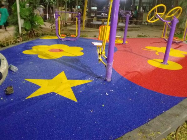Weatherproof EPDM flooring for outdoor spaces